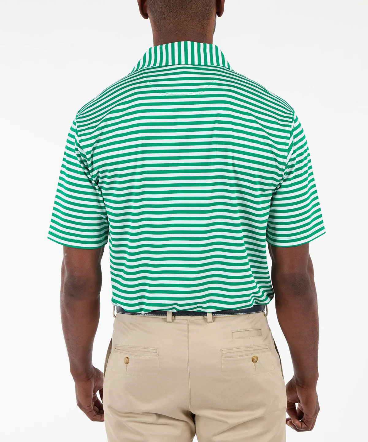 Performance Feed Stripe Short Sleeve Polo Shirt