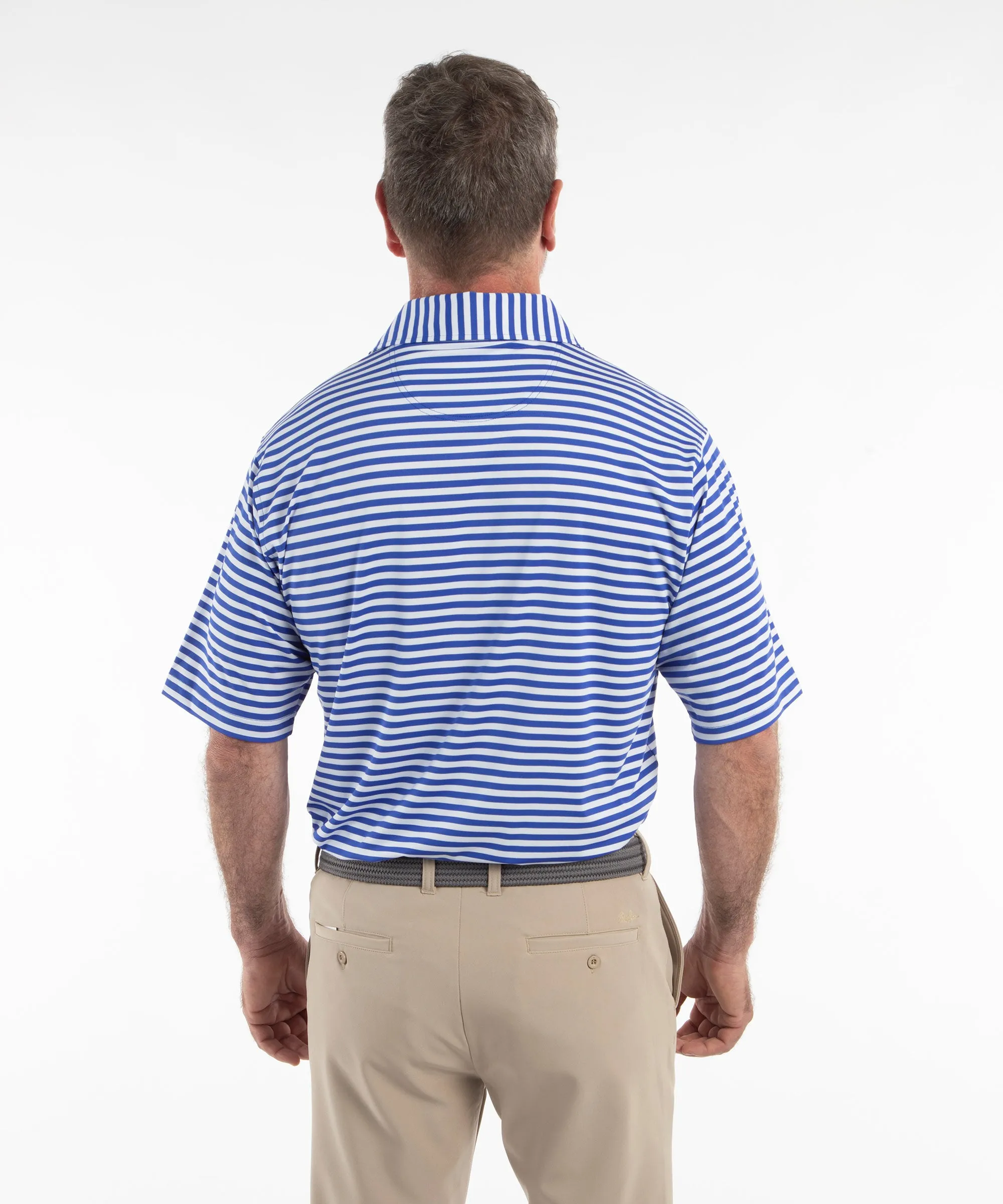 Performance Feed Stripe Short Sleeve Polo Shirt