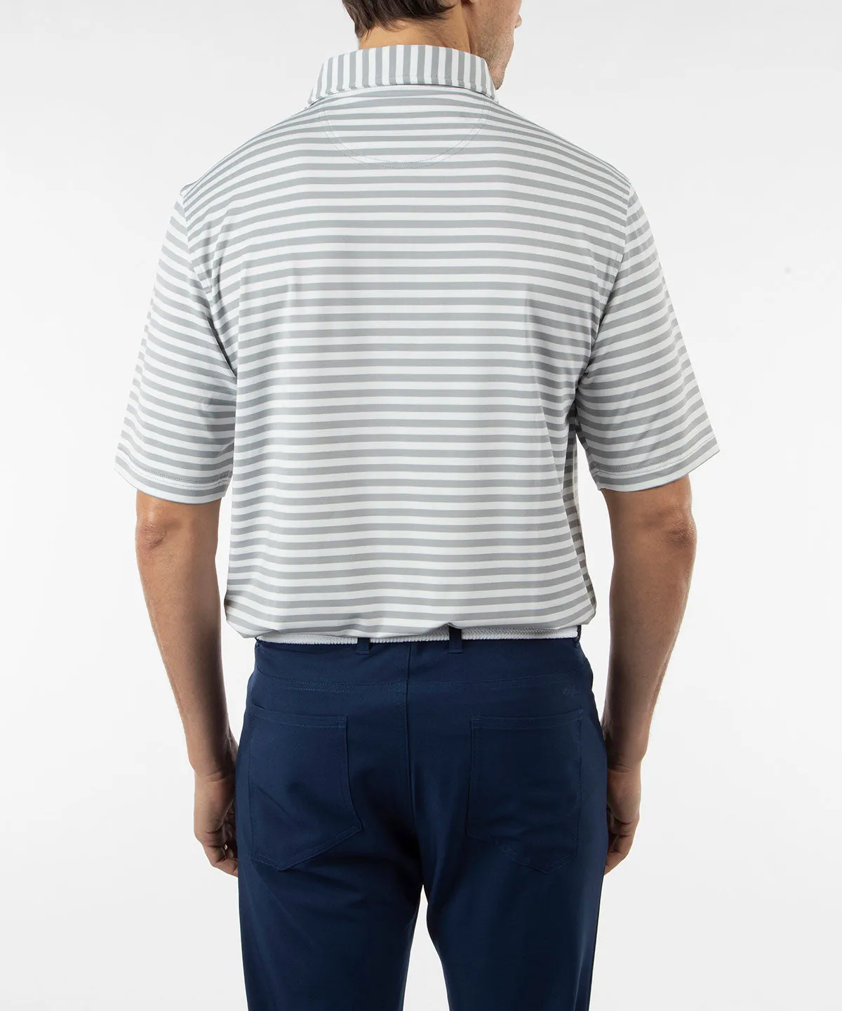 Performance Feed Stripe Short Sleeve Polo Shirt