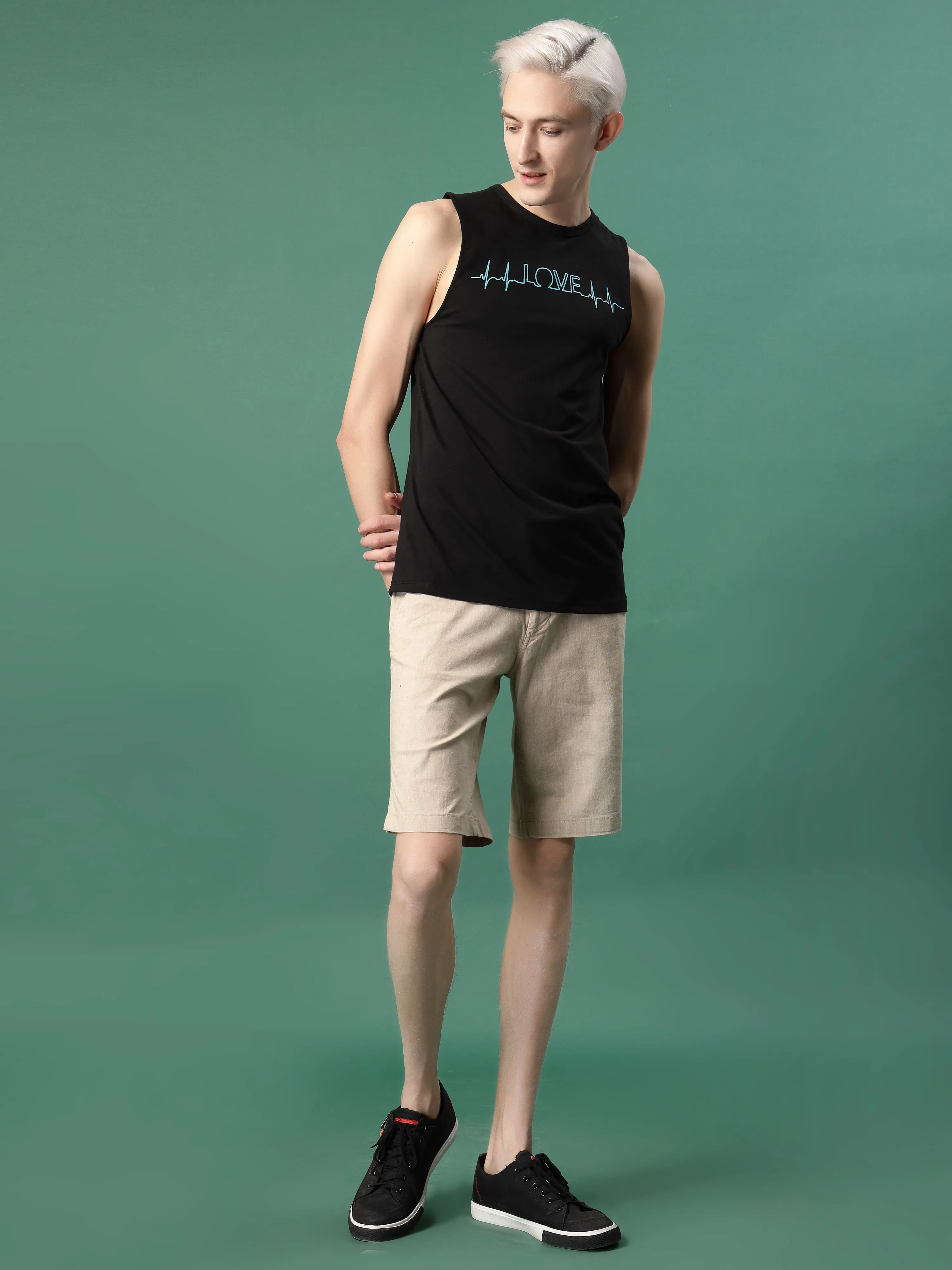 Placement Style Men's Vest T-Shirt