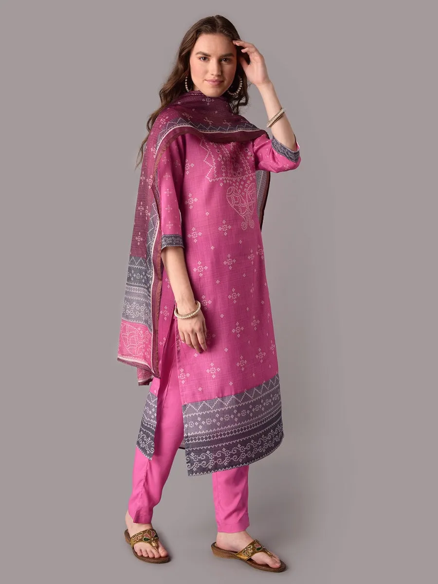 Printed Kurta Trouser Dupatta