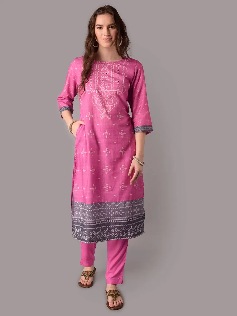 Printed Kurta Trouser Dupatta