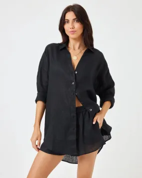 Rio Button Down Tunic - Black