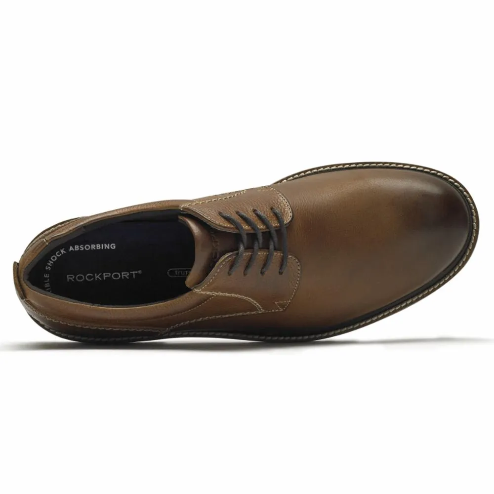 Rockport Mens Marshall Plain Toe Oxford in Fawn