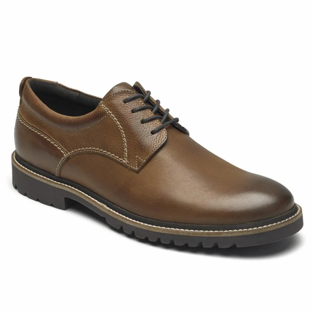 Rockport Mens Marshall Plain Toe Oxford in Fawn