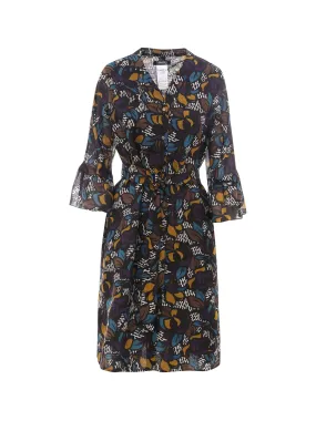 'S Max Mara Graphic Print Midi Dress