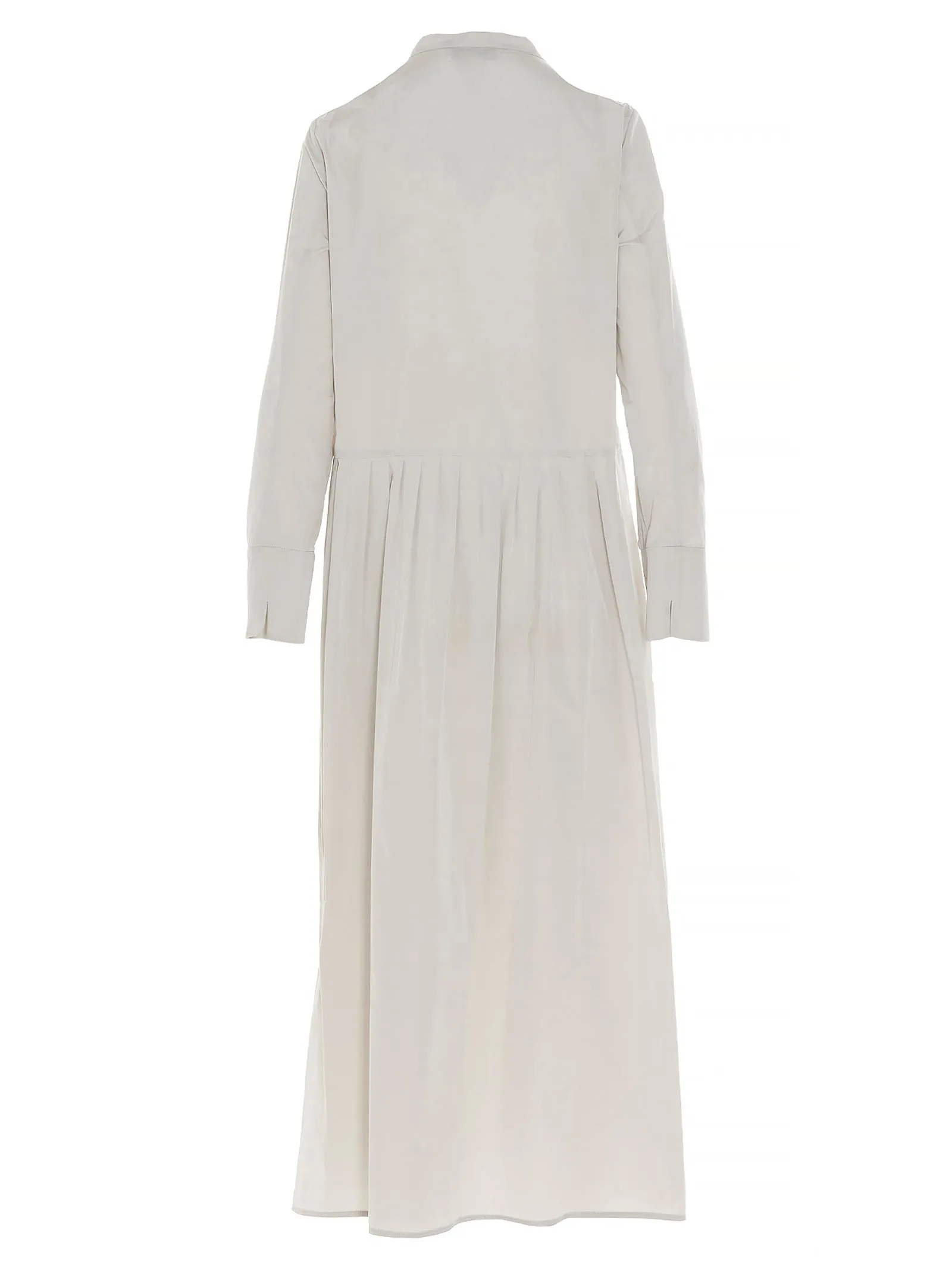 'S Max Mara Round Neck Pleated Dress