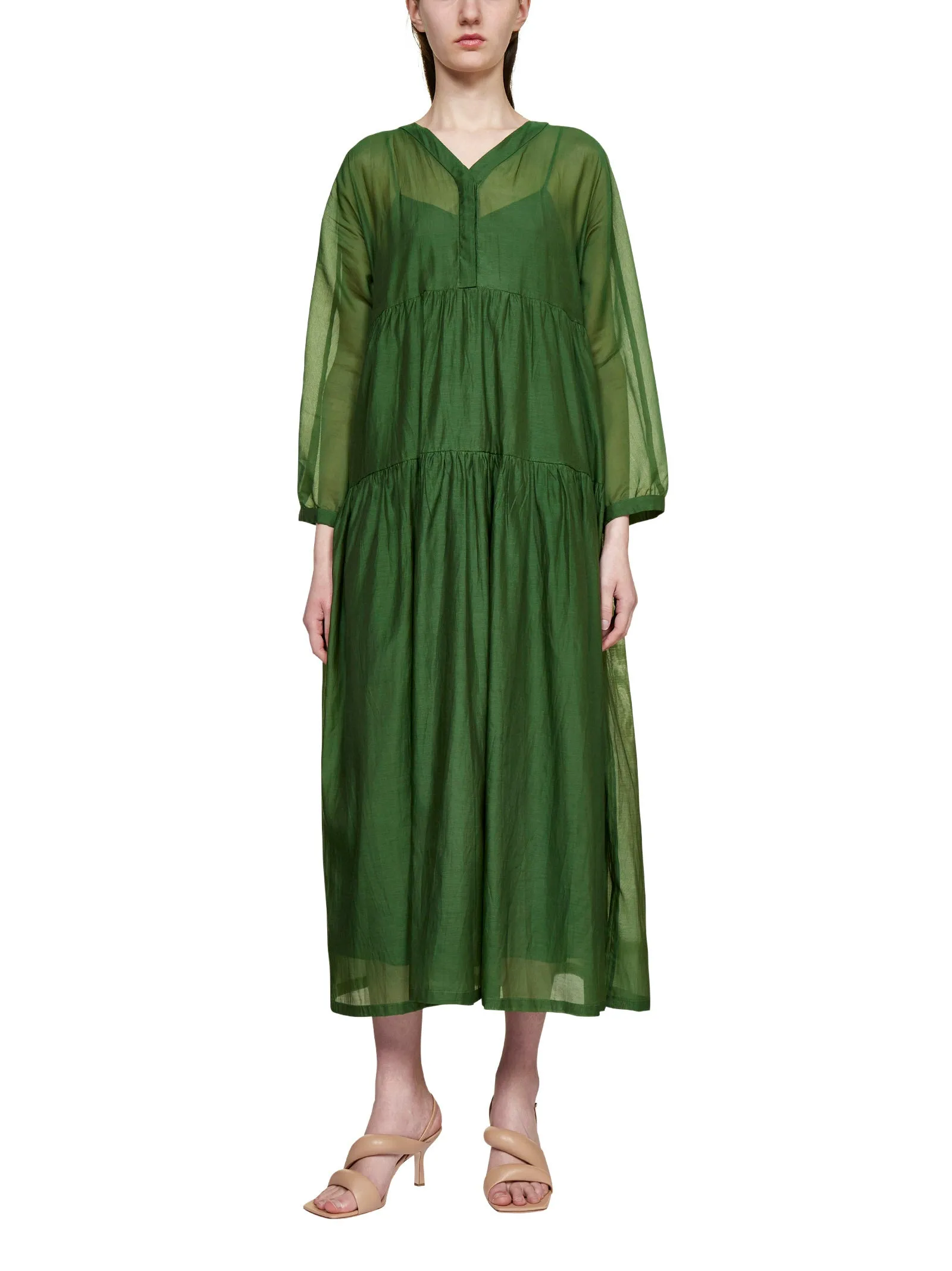 'S Max Mara Sesamo V-Neck Long-Sleeved Dress