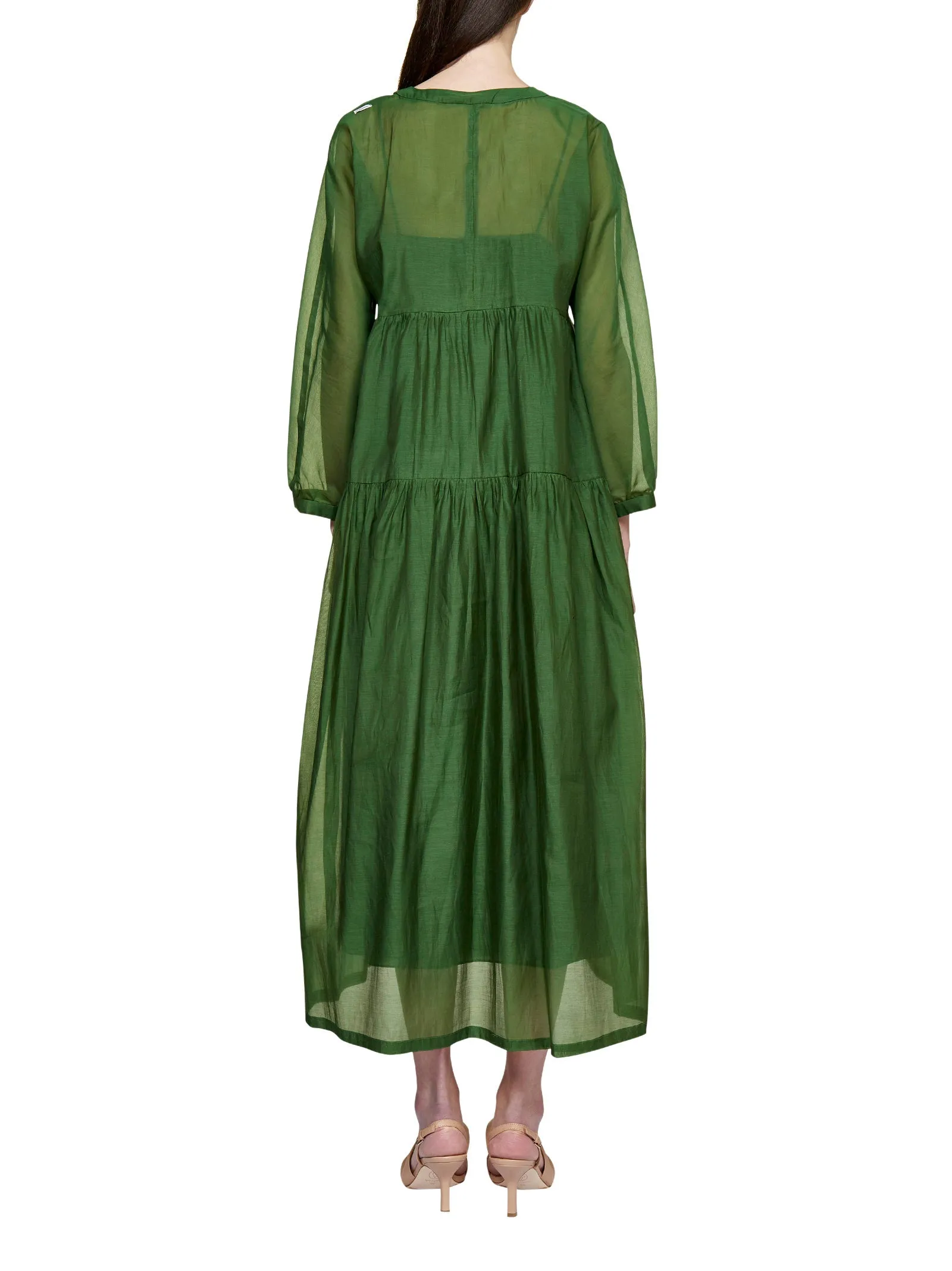 'S Max Mara Sesamo V-Neck Long-Sleeved Dress