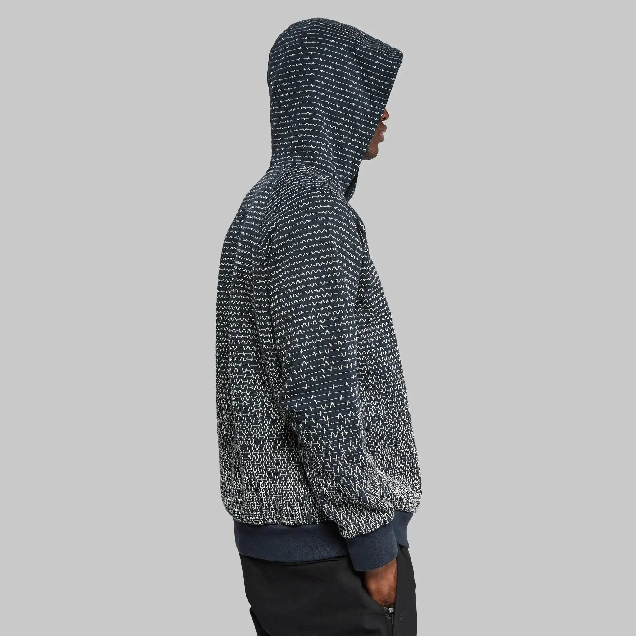 Sashiko Hoodie. Navy Blue edition