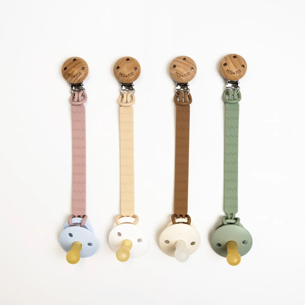 Silicone Pacifier Clip | Coffee