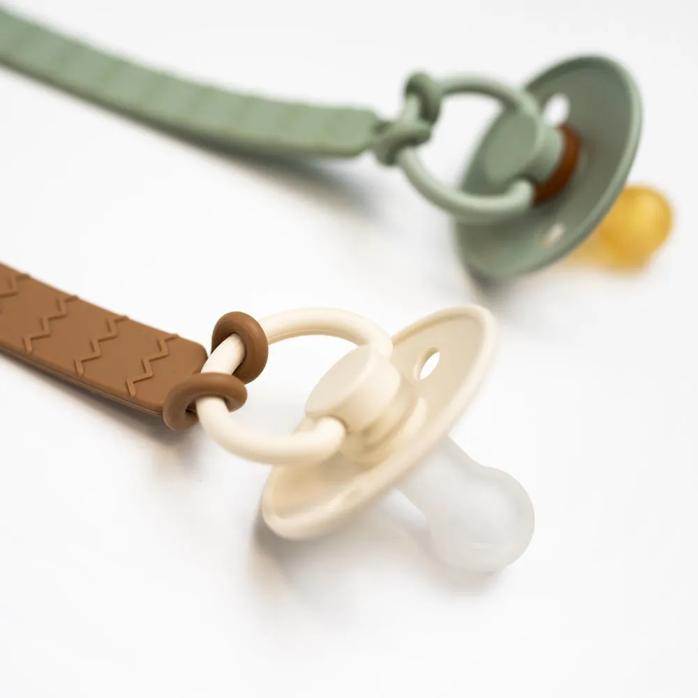 Silicone Pacifier Clip | Coffee