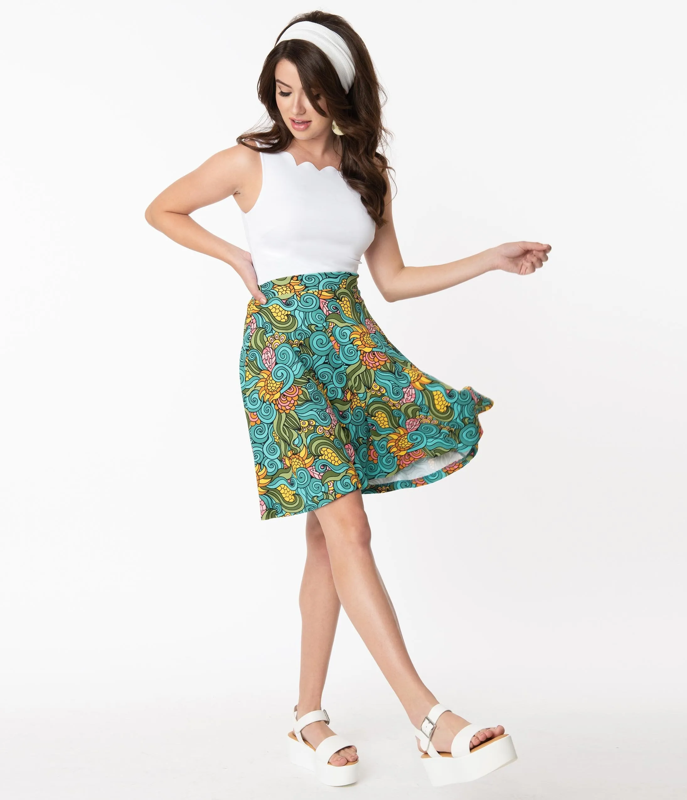 Smak Parlour Groovy Floral Sweet Talk Skirt