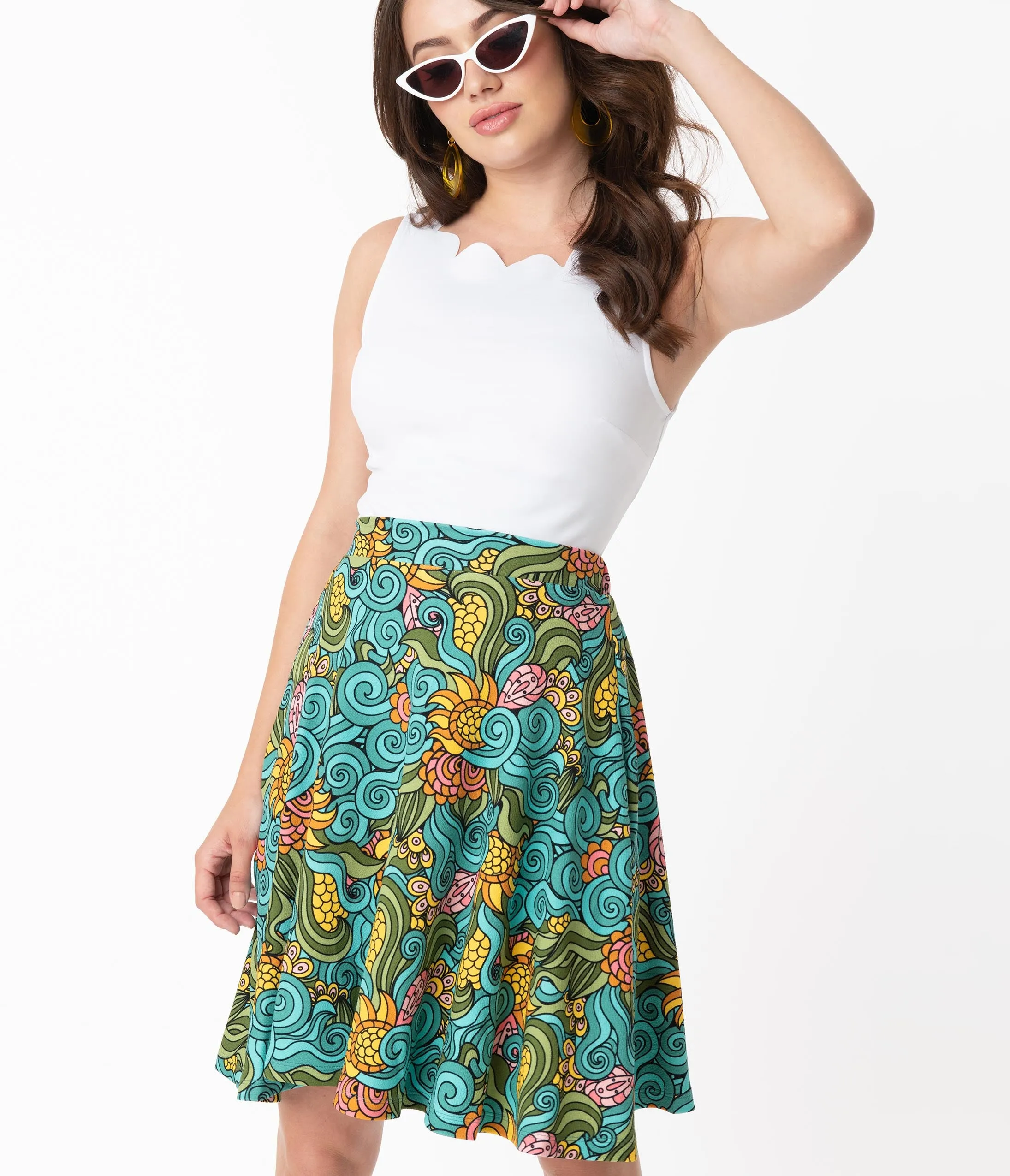 Smak Parlour Groovy Floral Sweet Talk Skirt