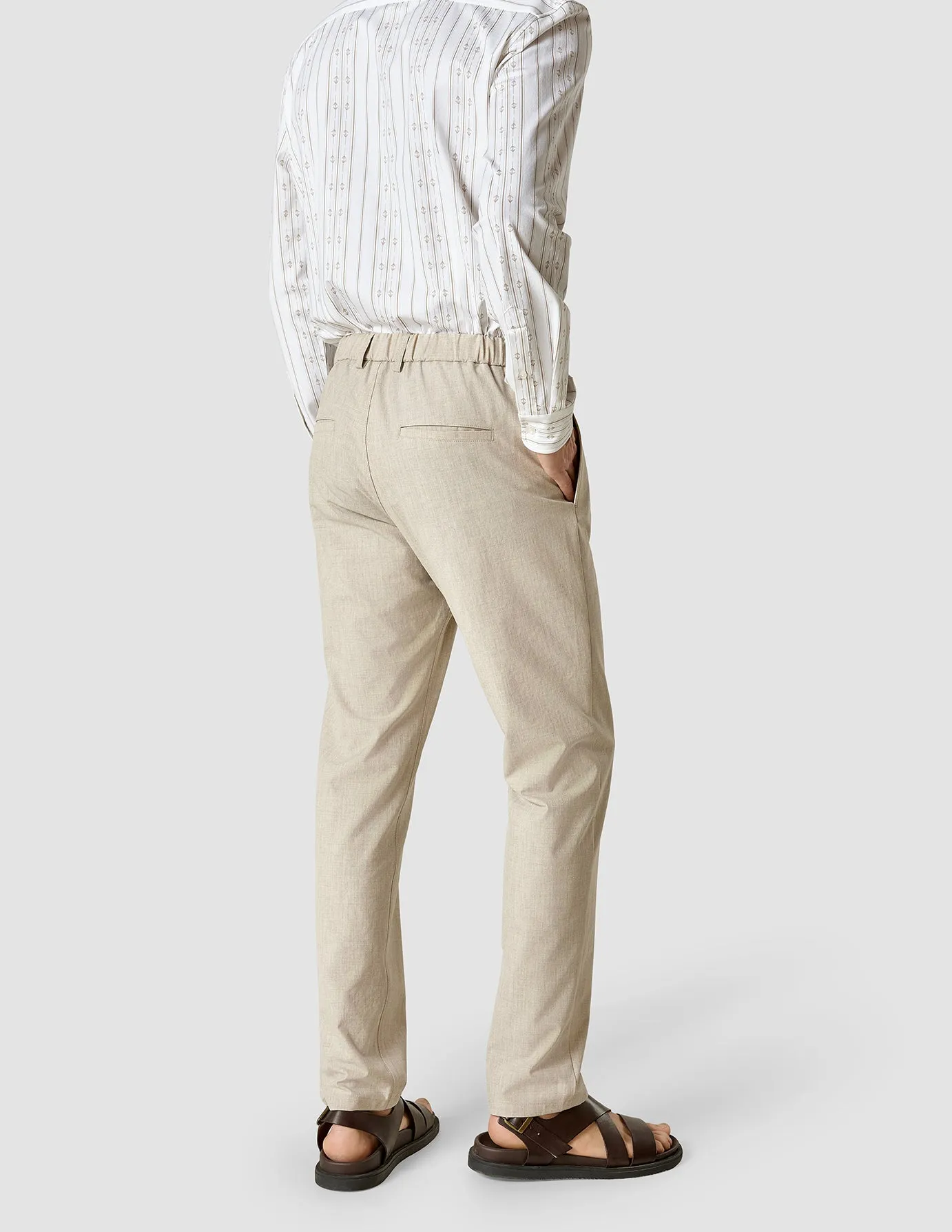 Tech Linen Elastic Pants Sandshell