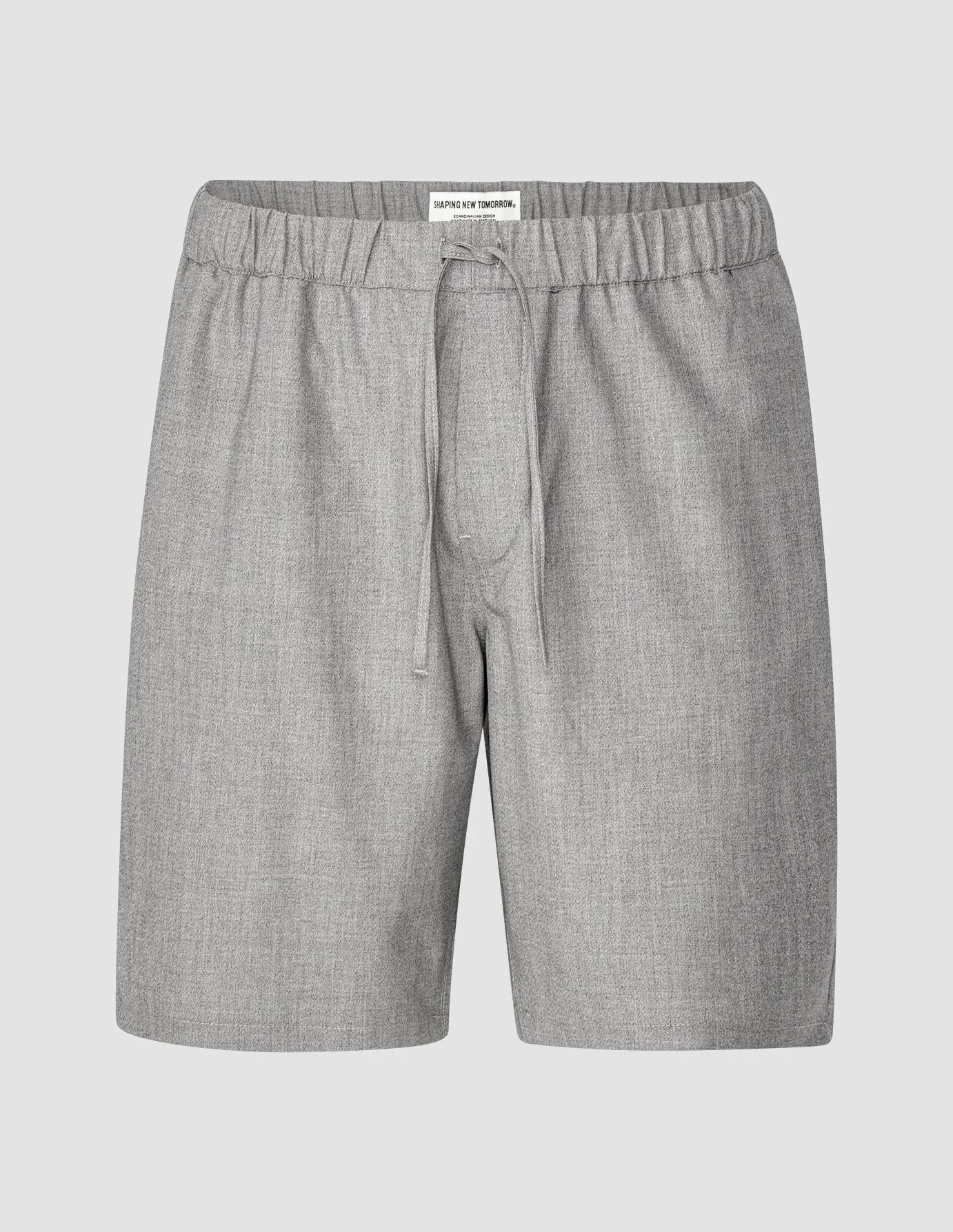 Tech Linen Elastic Shorts Charcoal