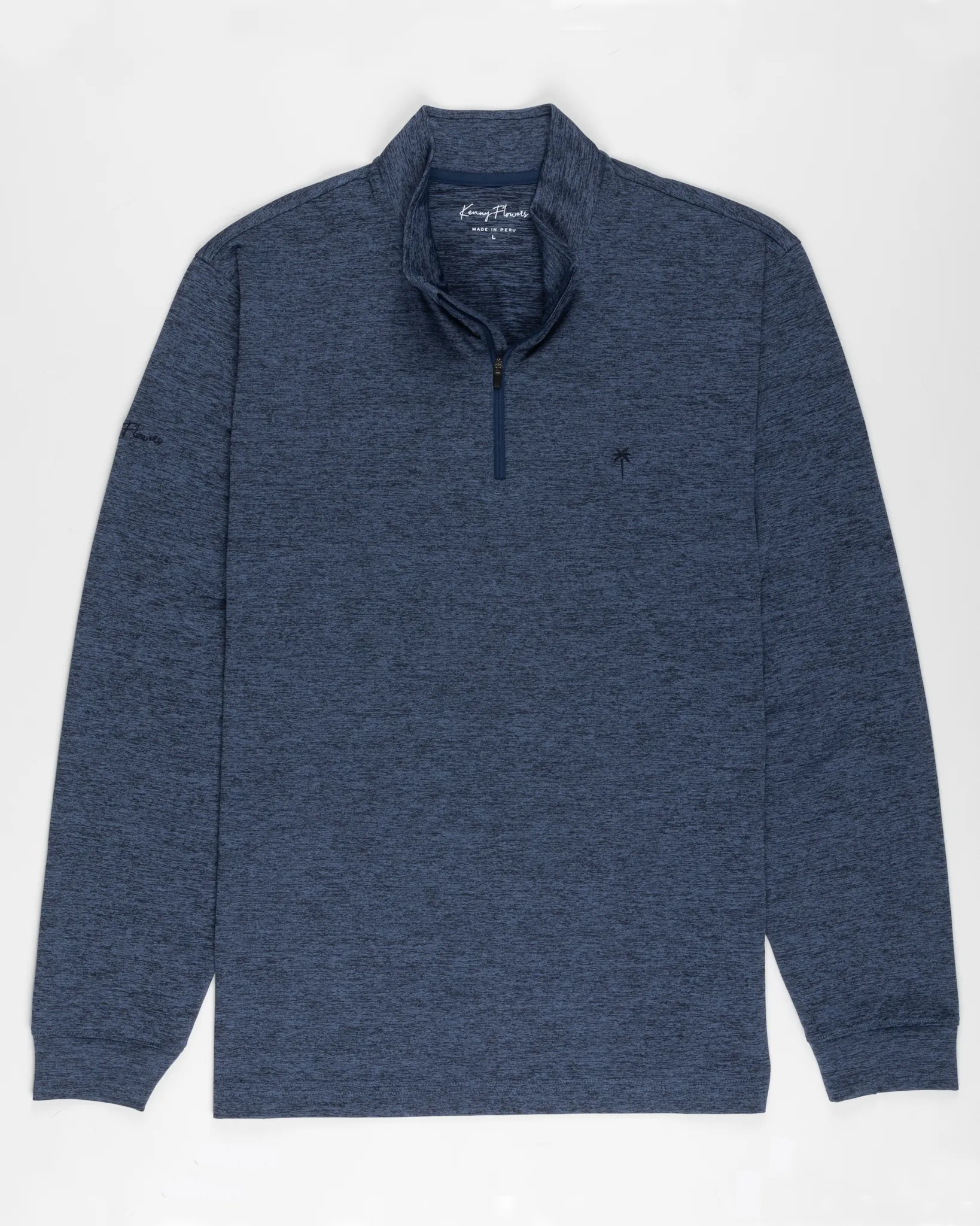 The Pacific Chill - Heathered Navy Quarter Zip Pullover