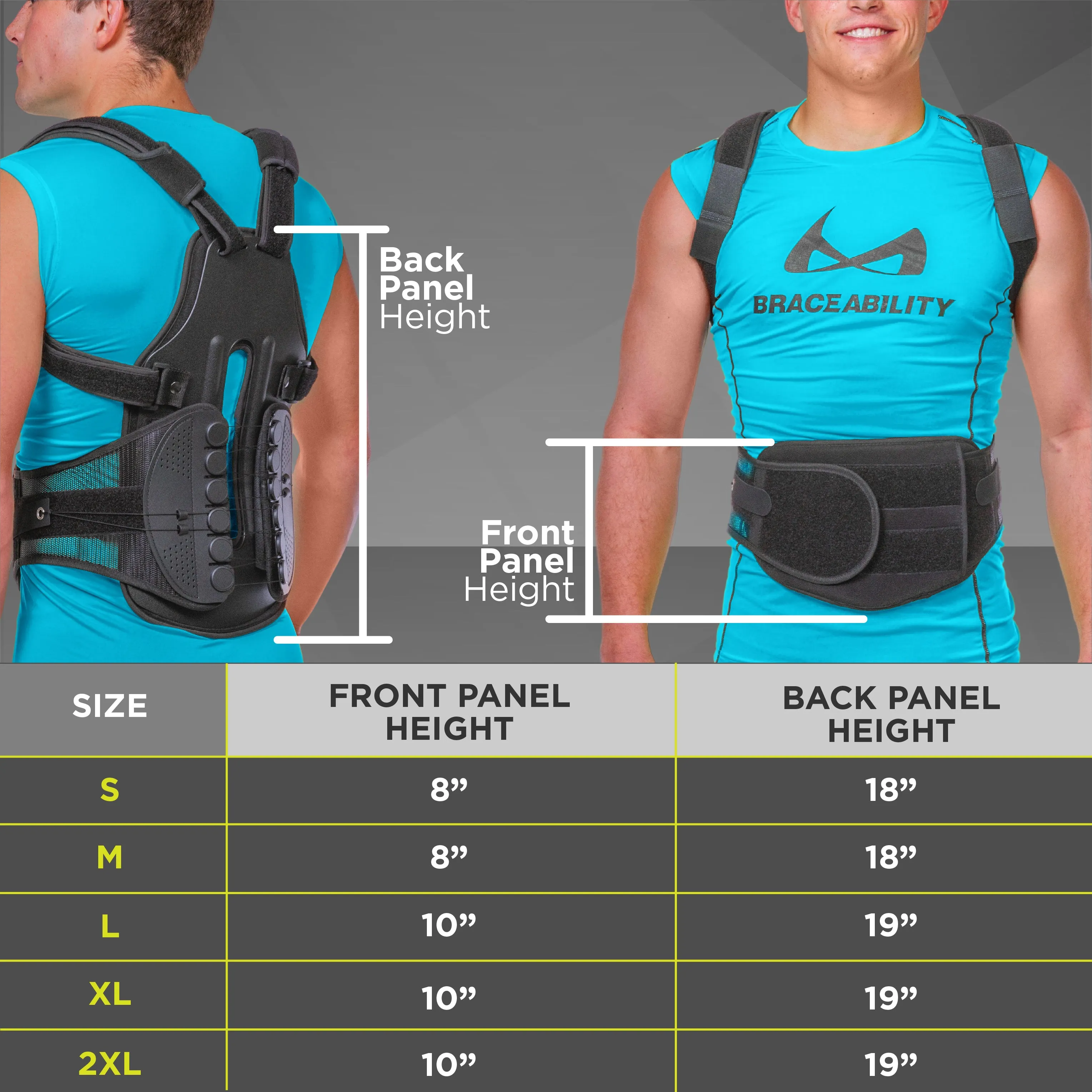 TLSO Thoracic Full Back Brace | Postural Kyphosis, Parkinson's & Fractured Vertebrae Clamshell Support