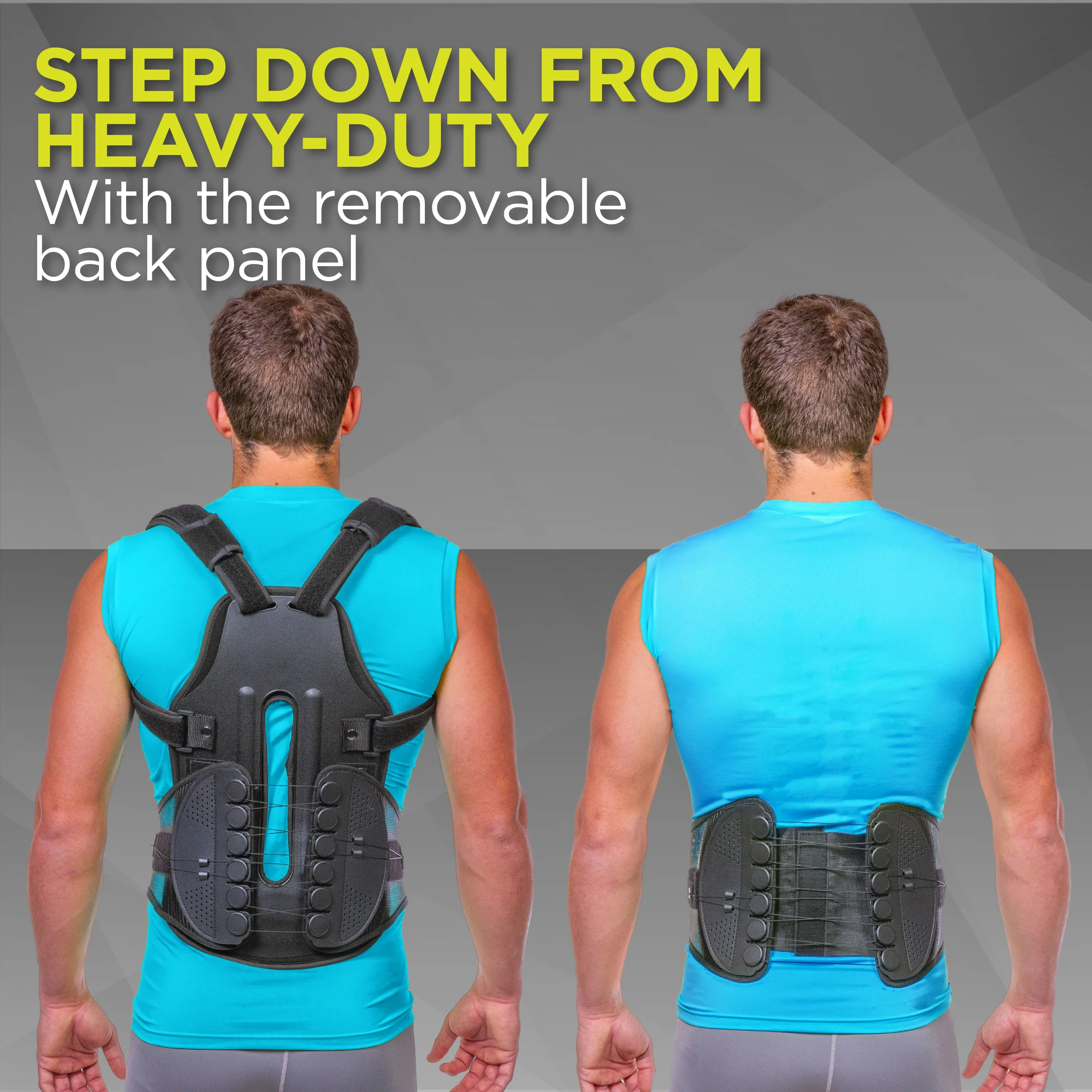 TLSO Thoracic Full Back Brace | Postural Kyphosis, Parkinson's & Fractured Vertebrae Clamshell Support