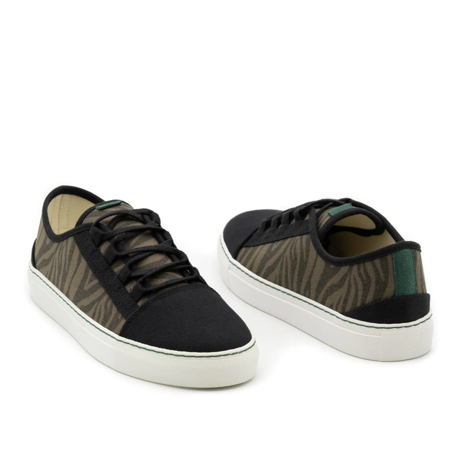 Vegan sneaker khaki zebra CUV010