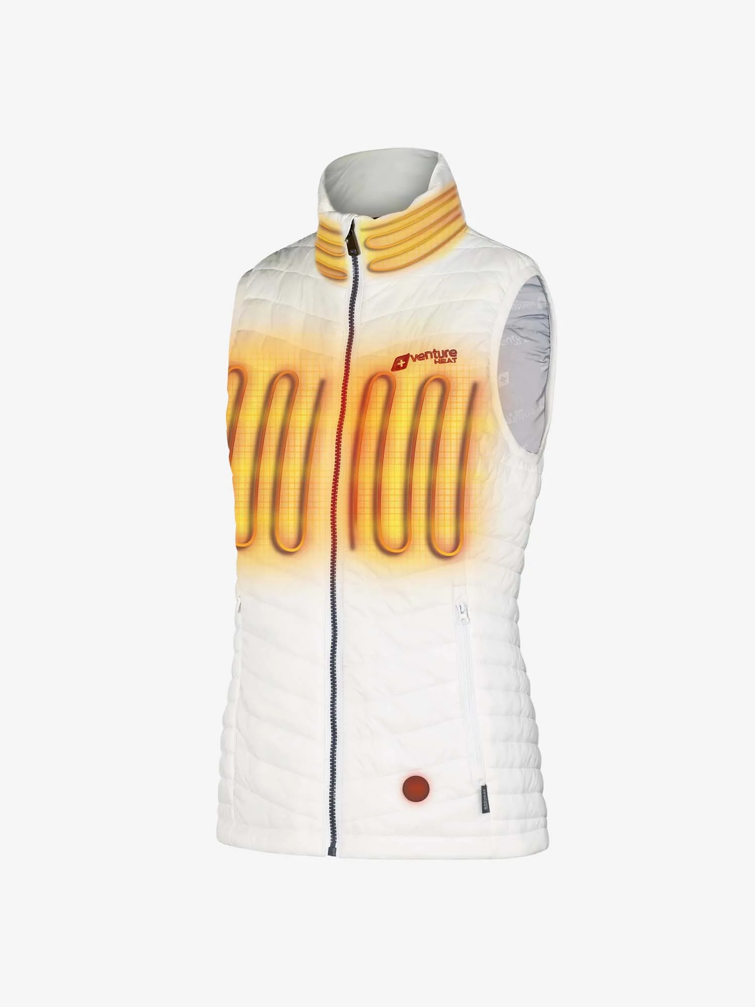 Women's 13W Heated Puffer Vest with HeatSync  - White