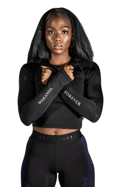 Women's Wakanda Athletics Long Sleeve Crop